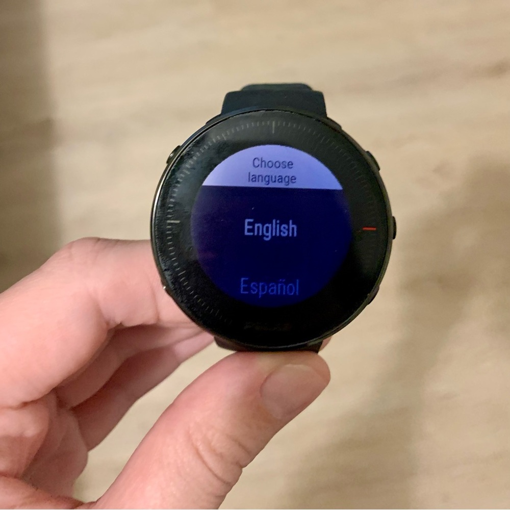 Black Polar Vantage M running multisport GPS watch M/L